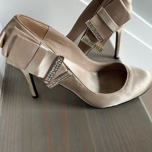 Silk Karen Millen Heels with Swarovski Crystals